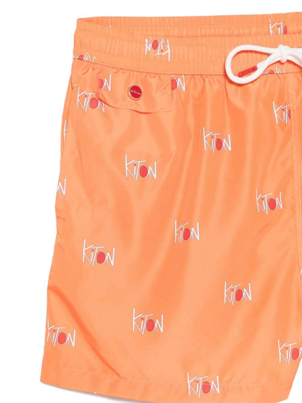 Kiton Men Swim Trunks With Drawstring And Logo KITON