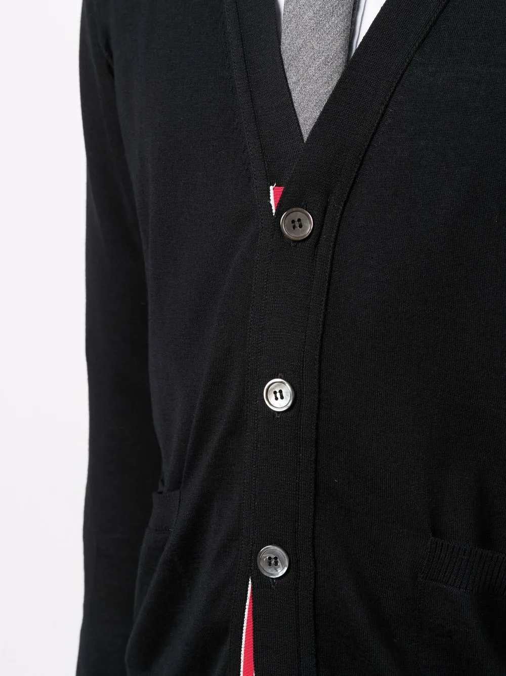 Thom Browne Men Cardigan With 4 Stripe Detail THOM BROWNE