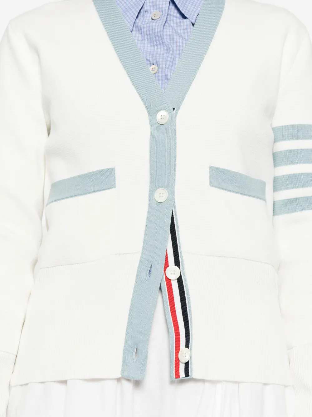 Thom Browne Women Cardigan With Striped Details THOM BROWNE