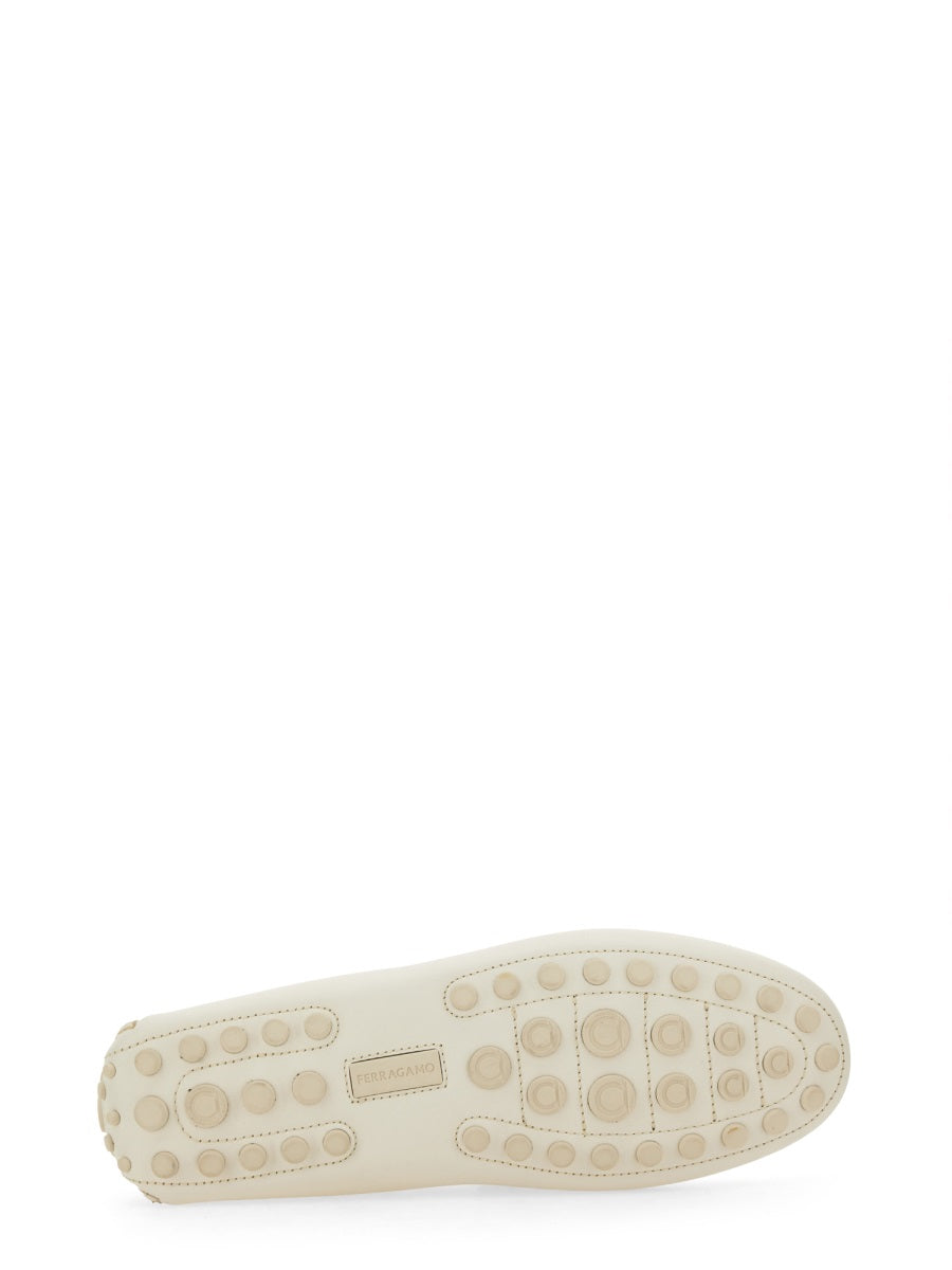 Ferragamo Men Moccasin With Gancini Ornament FERRAGAMO