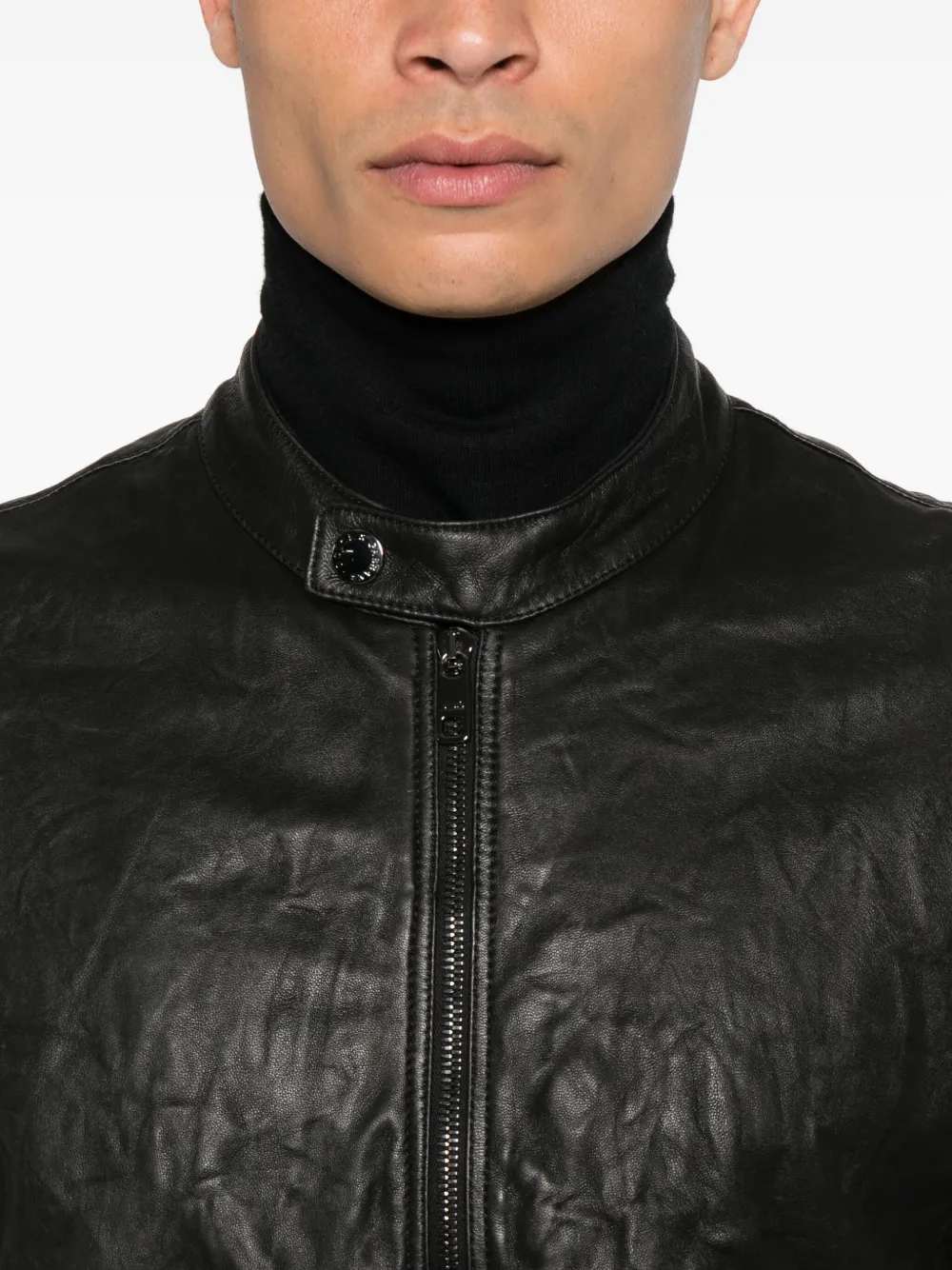 Dolce & Gabbana Men Lambskin Zip-Up Jacket DOLCE & GABBANA