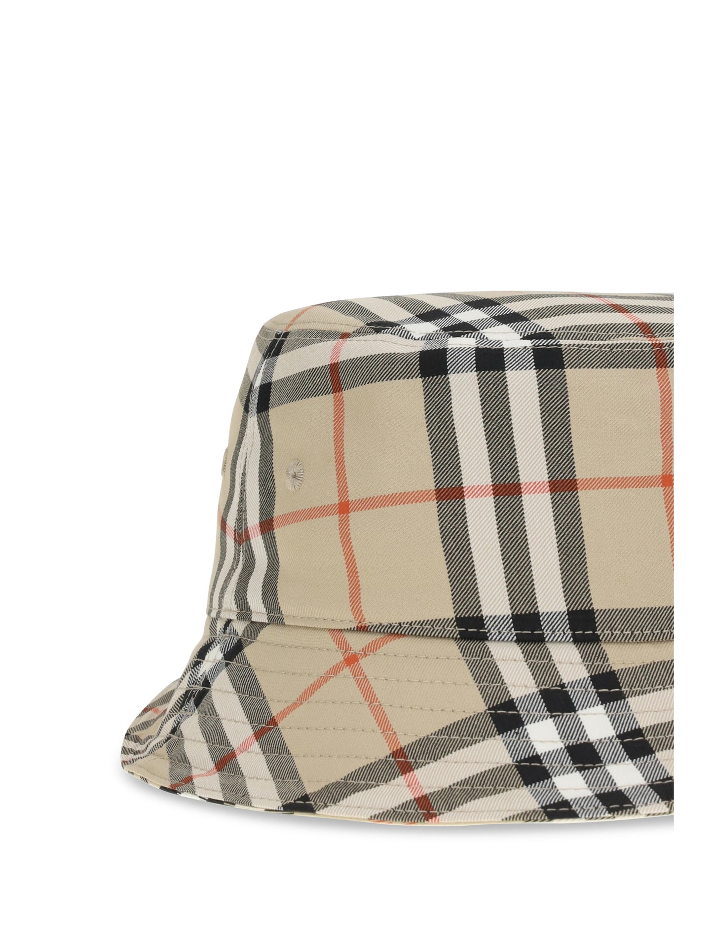 Burberry Men Check Cotton Bucket Hat BURBERRY