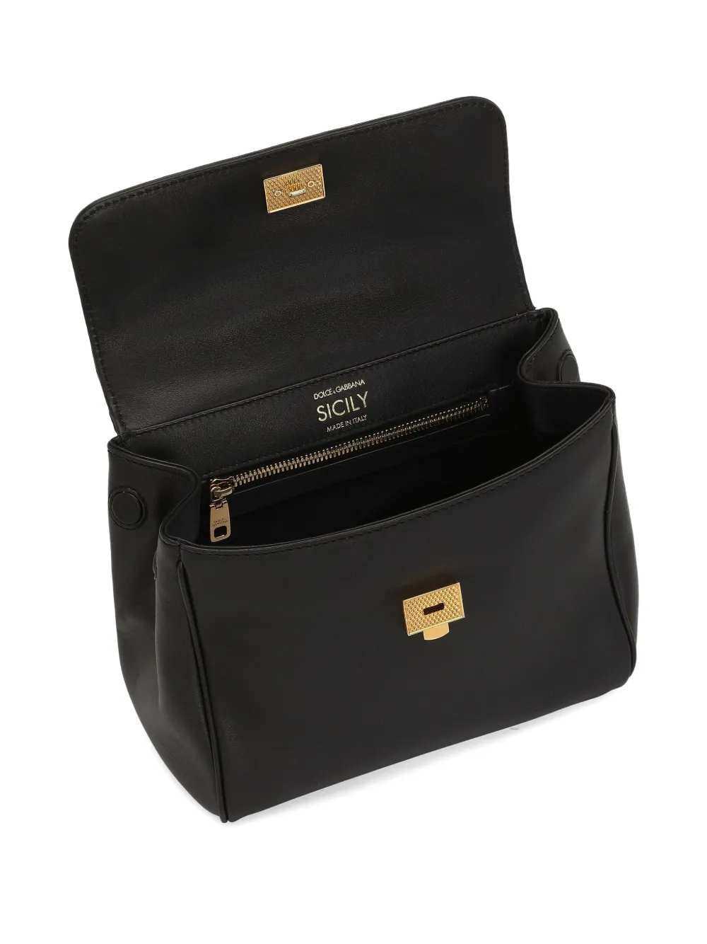 Dolce & Gabbana Women My Sicily Medium Leather Handbag With Padlock DOLCE & GABBANA