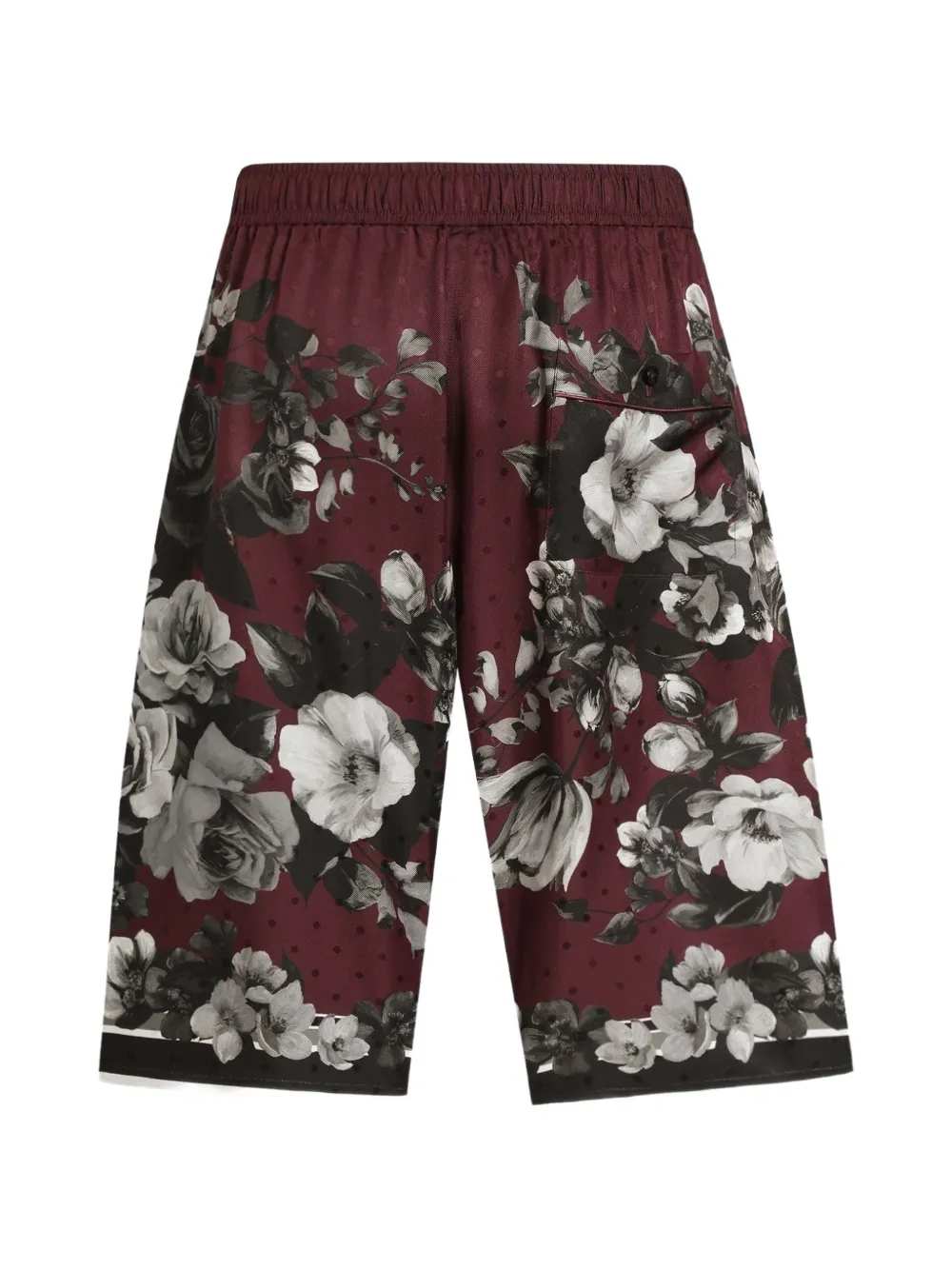 Dolce & Gabbana Men Vanity Twill Trousers With Peony Foliage Print DOLCE & GABBANA