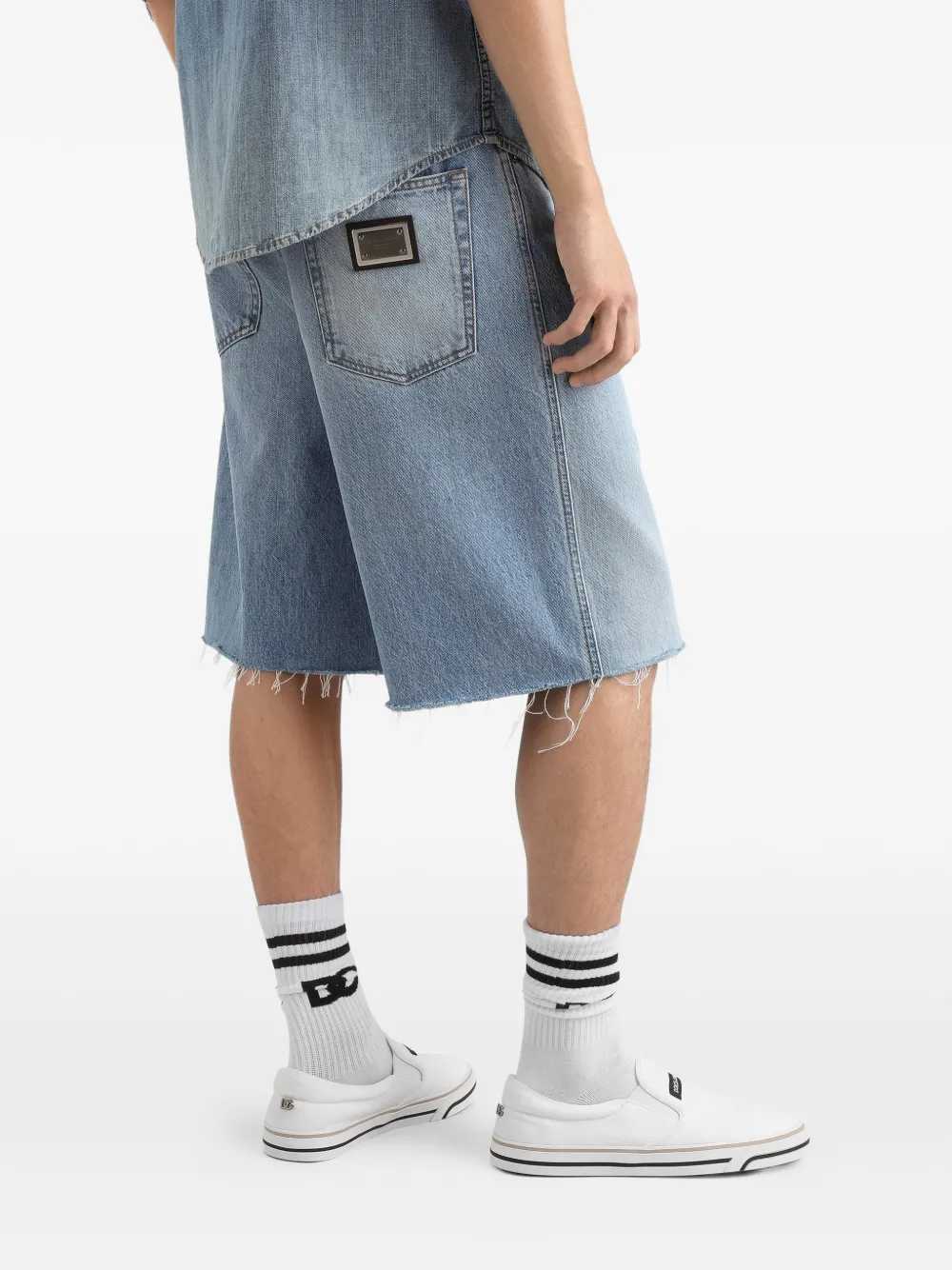 Dolce & Gabbana Men Logo Denim Shorts DOLCE & GABBANA