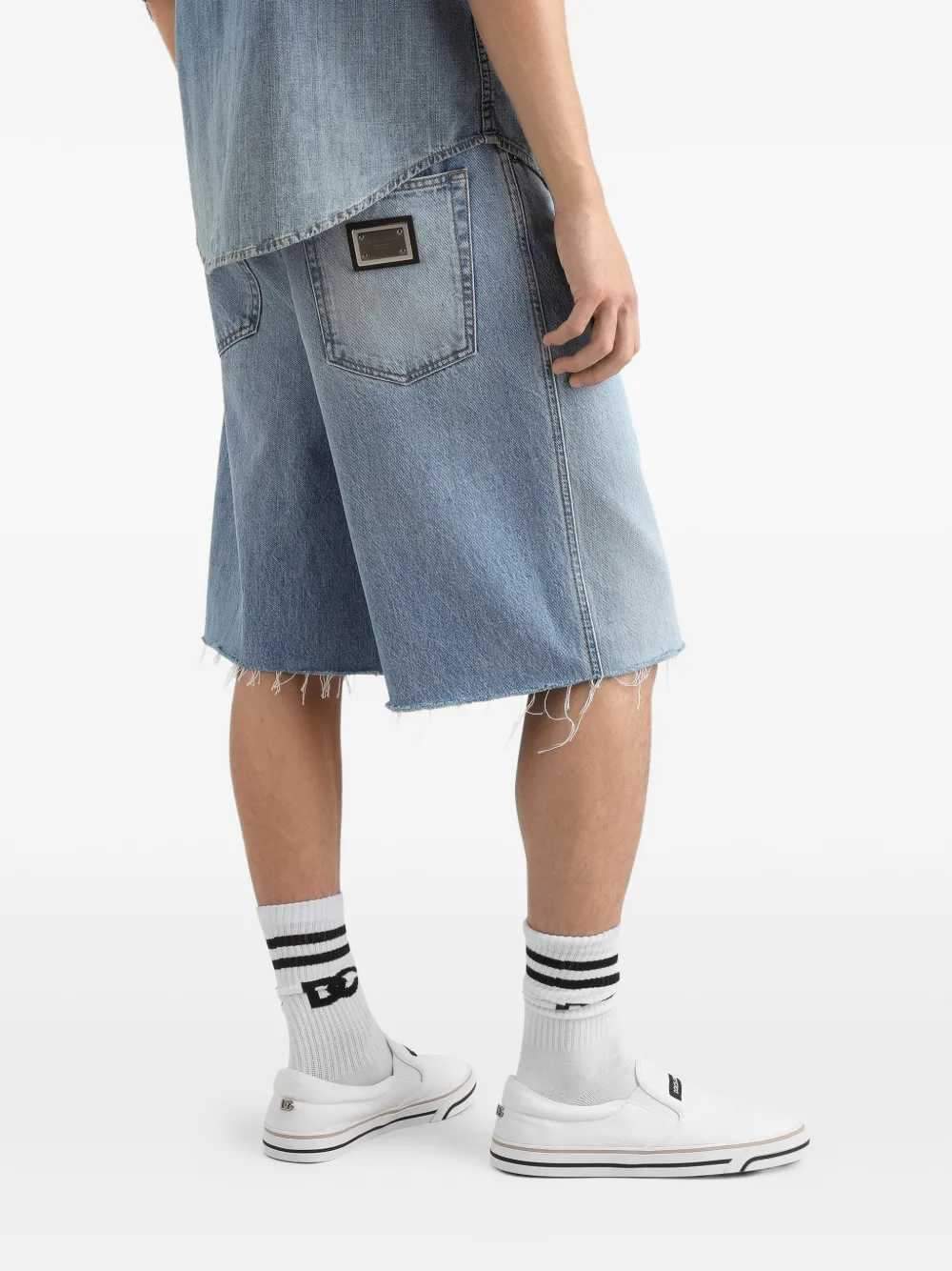 Dolce & Gabbana Men Logo Denim Shorts DOLCE & GABBANA