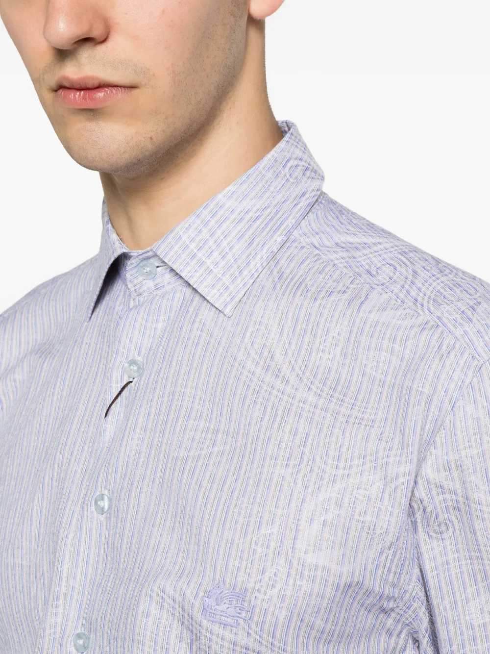 Etro Men Striped Shirt With Paisley Print ETRO