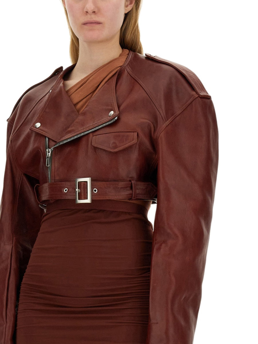 Rick Owens Women Leather Jacket RICK OWENS