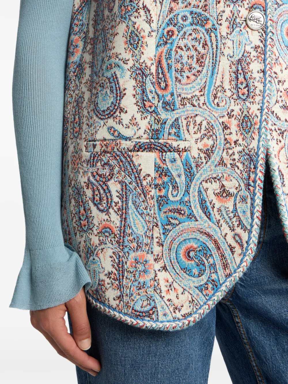 Etro Women Jacquard Vest With Floral Paisley Pattern ETRO
