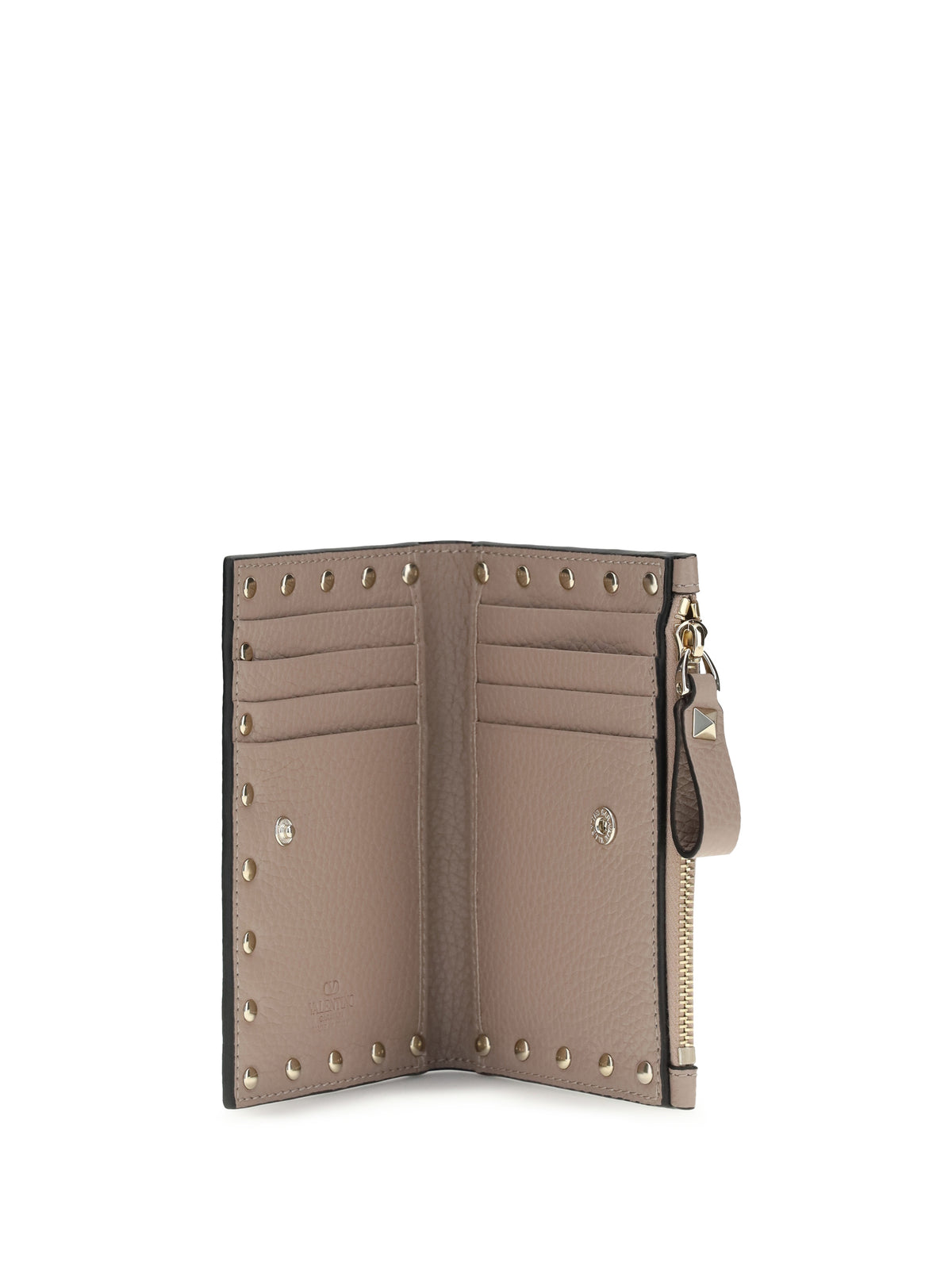 Valentino Garavani Women Rockstud Zip Card Holder VALENTINO GARAVANI
