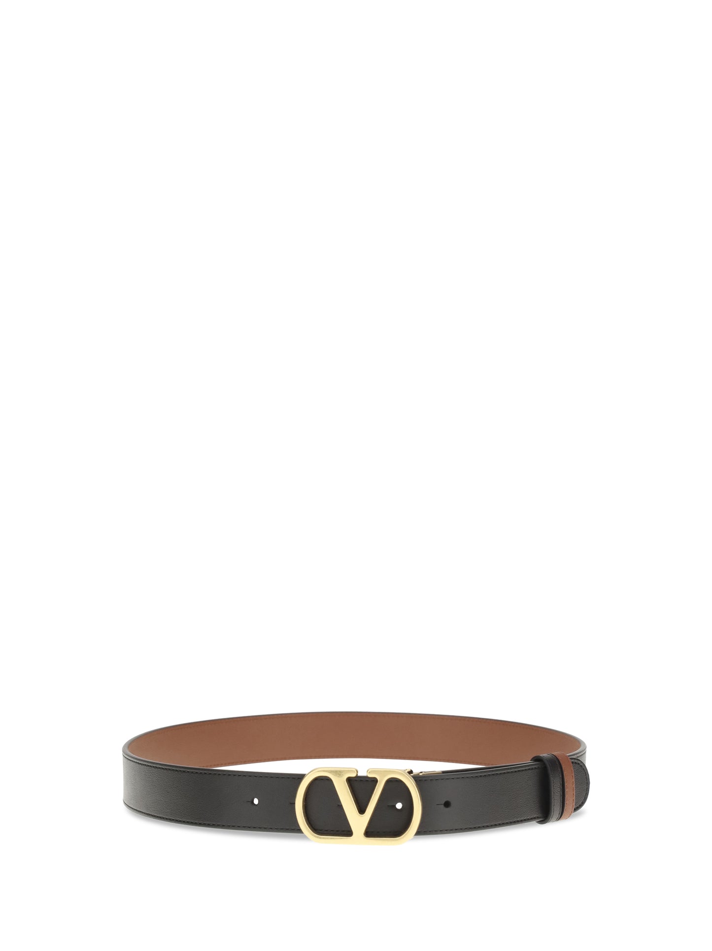 Valentino Garavani Women Reversible Leather Belt With The Vlogo Signature VALENTINO GARAVANI