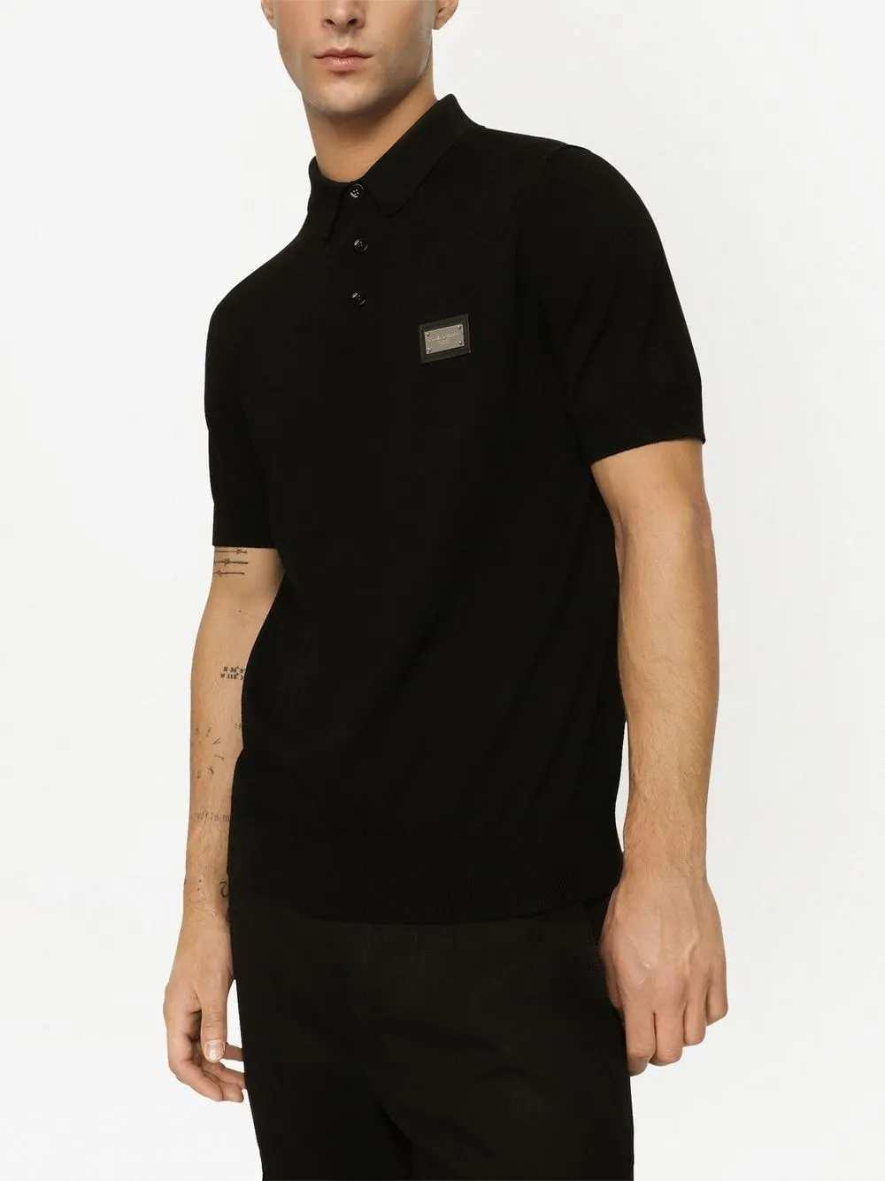 Dolce & Gabbana Men Virgin Wool Polo With Logo DOLCE & GABBANA