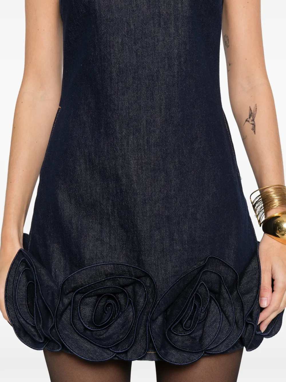 Self-Portrait Women Short Dress With Floral Appliqué SELF-PORTRAIT