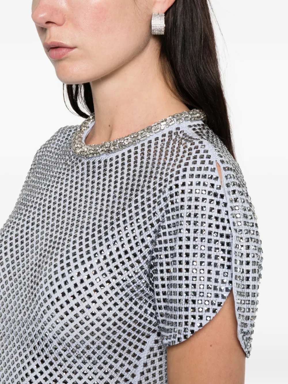 Self-Portrait Women Midi Dress With Rhinestones SELF-PORTRAIT