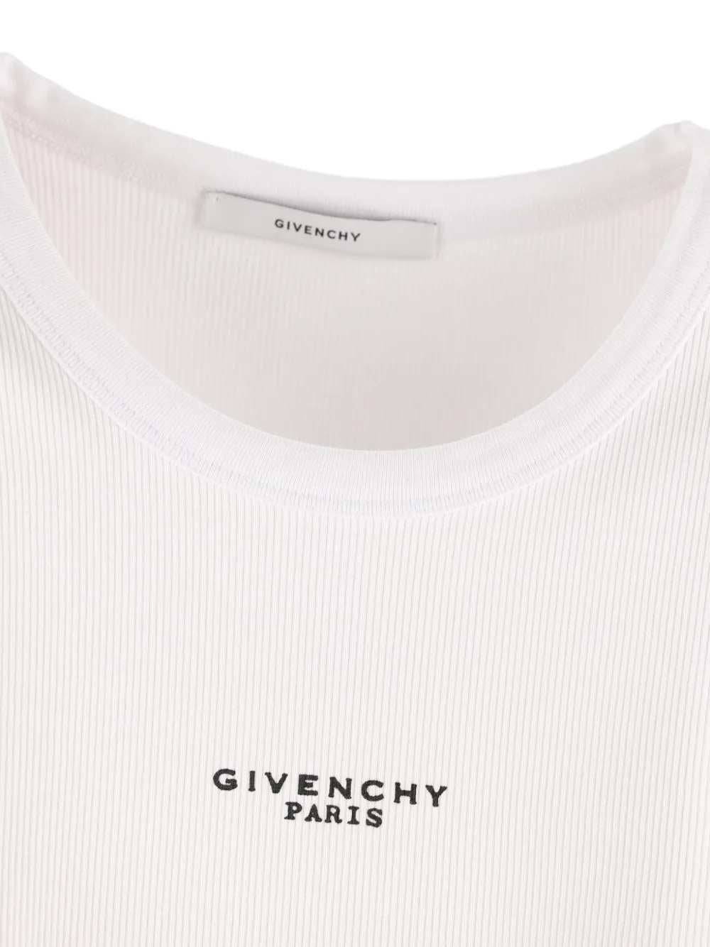 Givenchy Women Ribbed Tank Top With Logo GIVENCHY