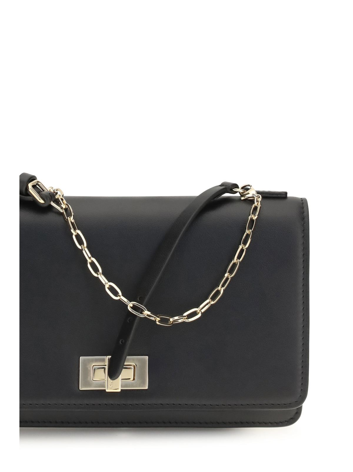 Fendi Women Peekaboo Leather Chain Wallet FENDI