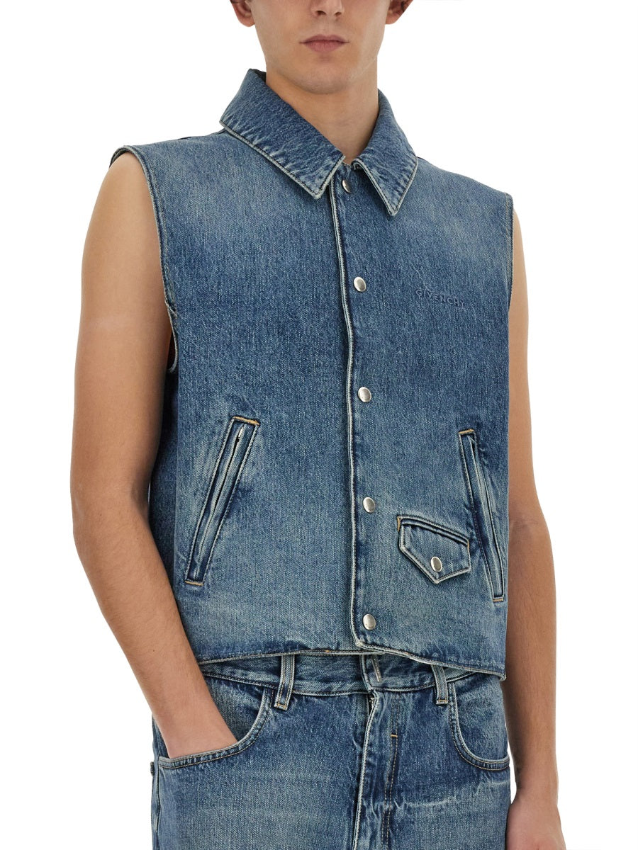 Givenchy Men Denim Vest GIVENCHY