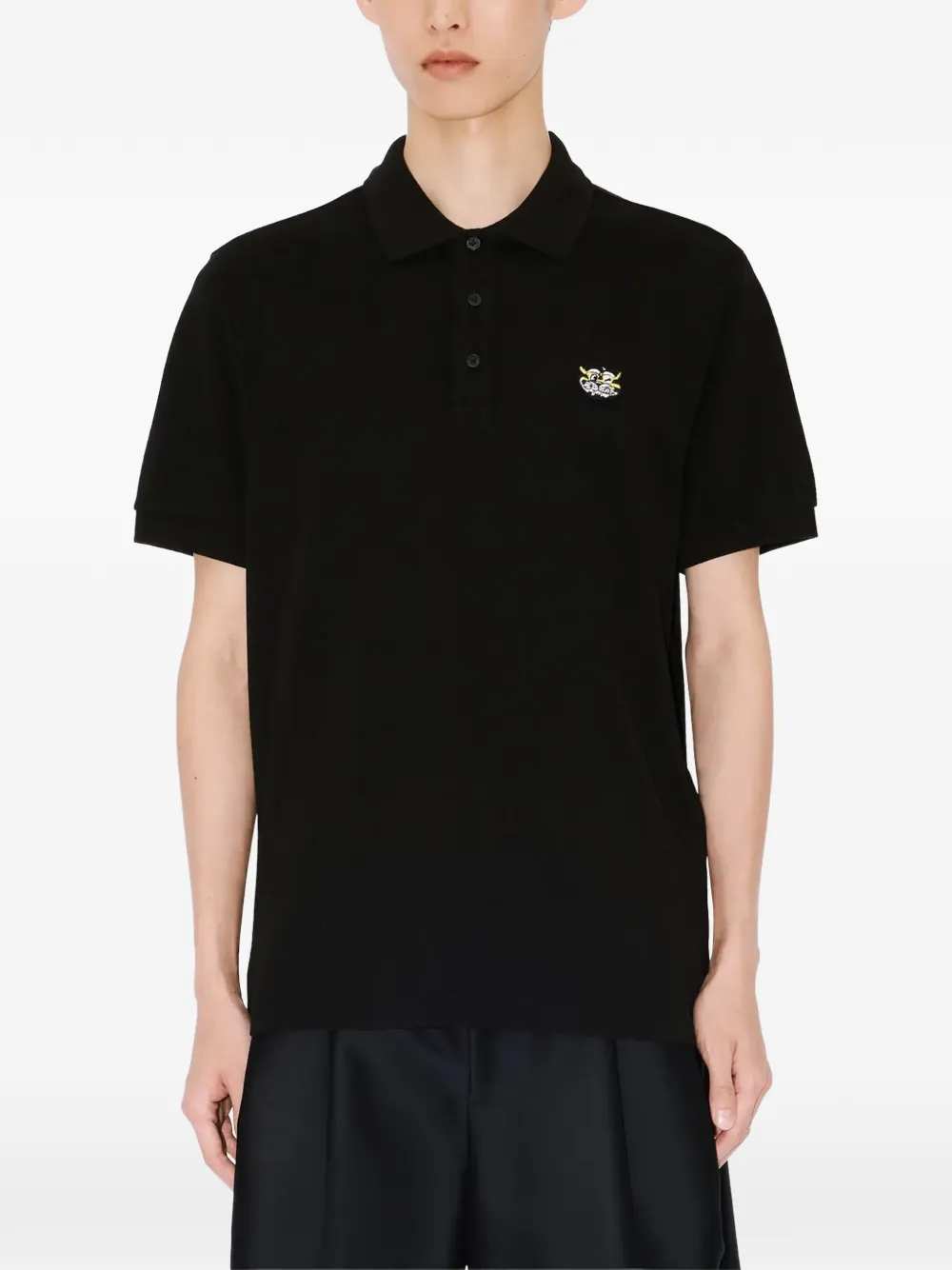 Kenzo Men Cotton Polo Shirt With Logo Appliqué KENZO