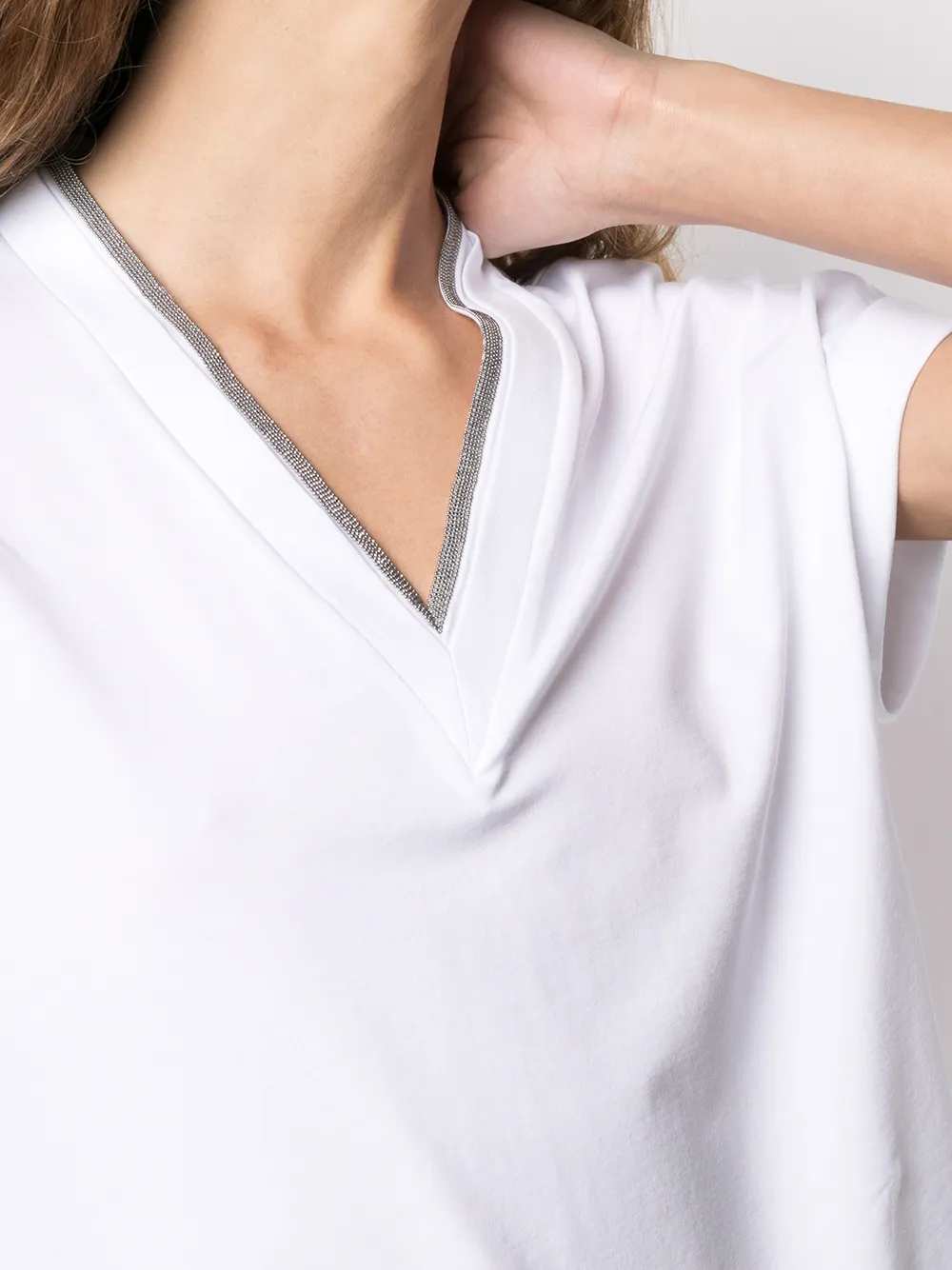 Brunello Cucinelli Women V-Neck T-Shirt BRUNELLO CUCINELLI