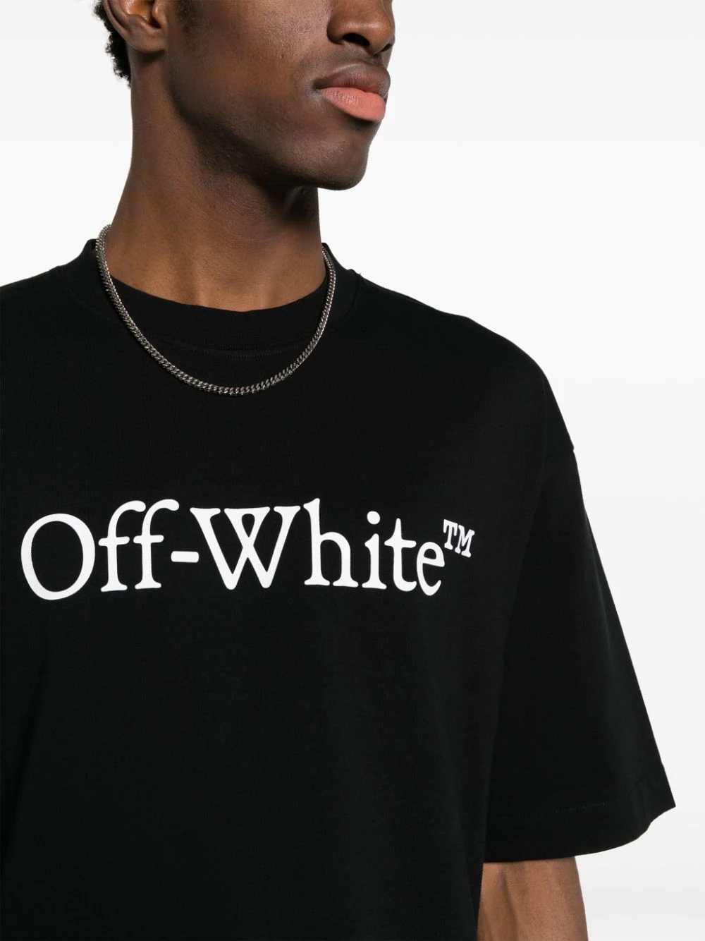 Off White Men Big Bookish Skate Cotton T-Shirt OFF-WHITE