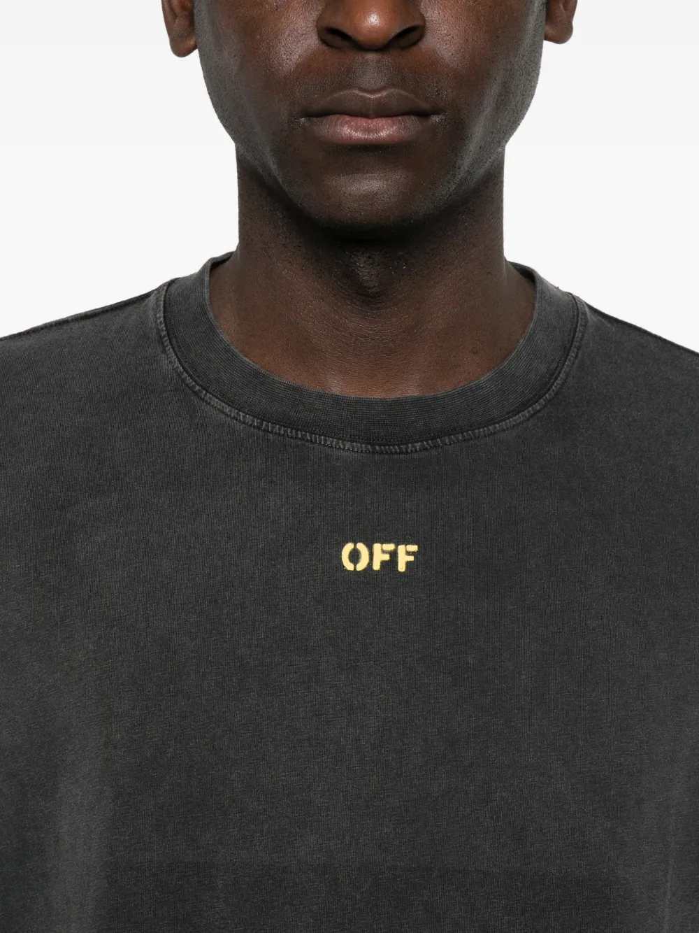 Off White Men Fallen Angel Skate Cotton T-Shirt OFF-WHITE