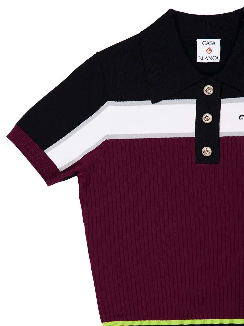 Casablanca Women Polo Shirt With Striped Detail CASABLANCA
