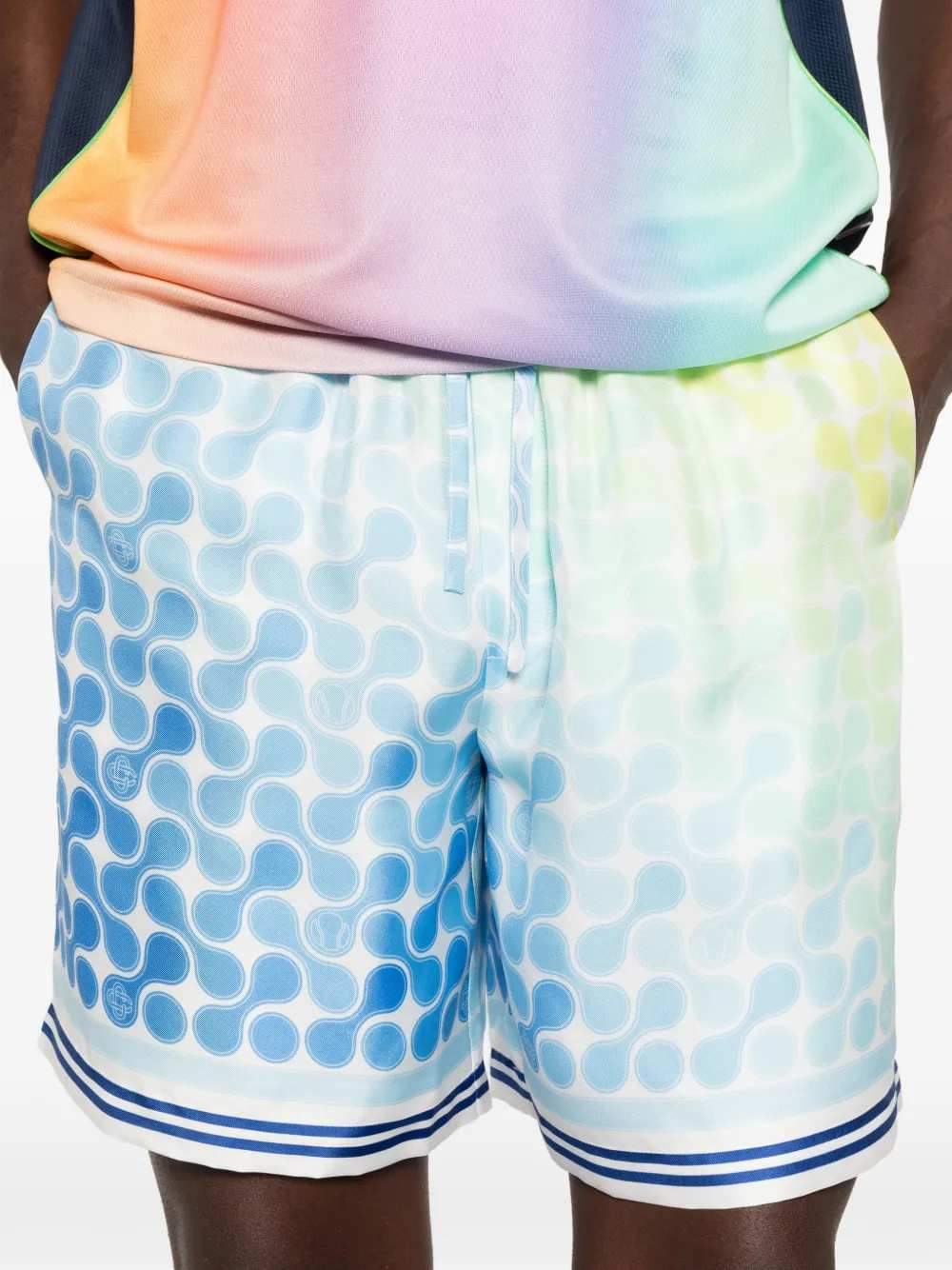 Casablanca Men Patterned Stretch Shorts CASABLANCA
