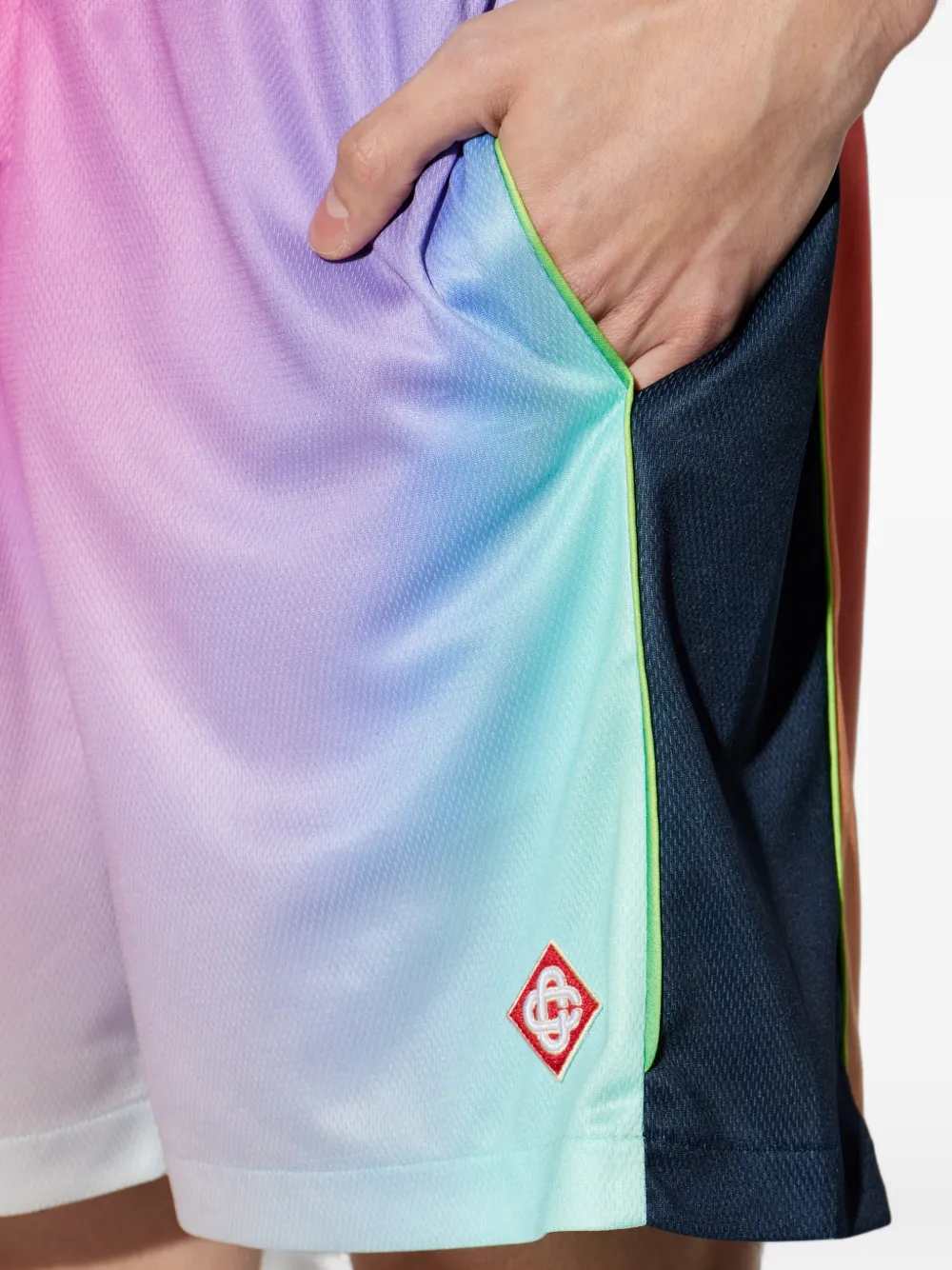 Casablanca Men Shorts With Faded Effect And Logo CASABLANCA