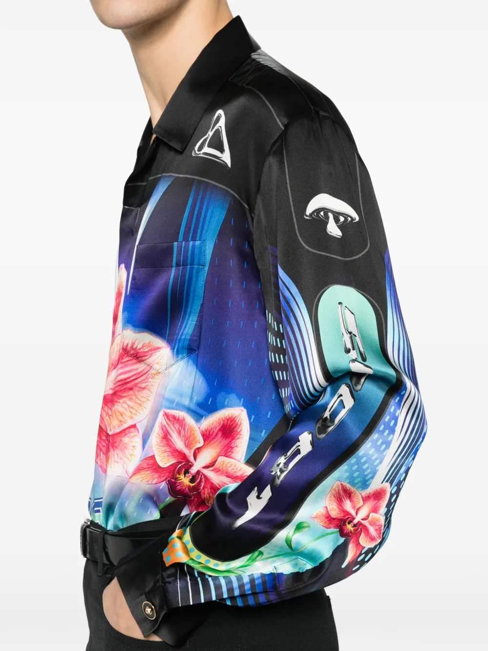 Casablanca Men Orchid Racer Shirt CASABLANCA