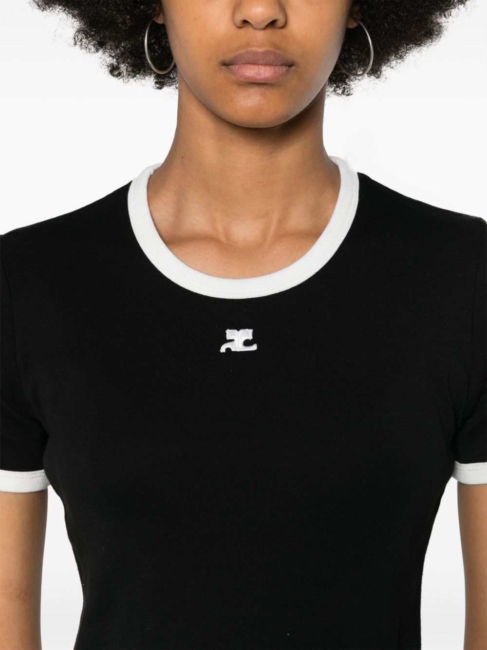 Courreges Women T-Shirt With Application COURREGES