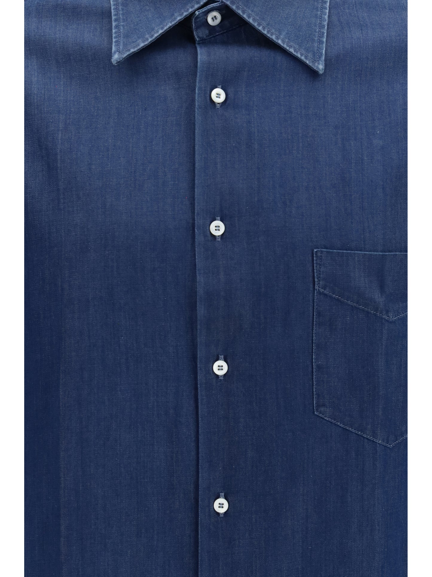 Brunello Cucinelli Men Lightweight Denim Shirt BRUNELLO CUCINELLI