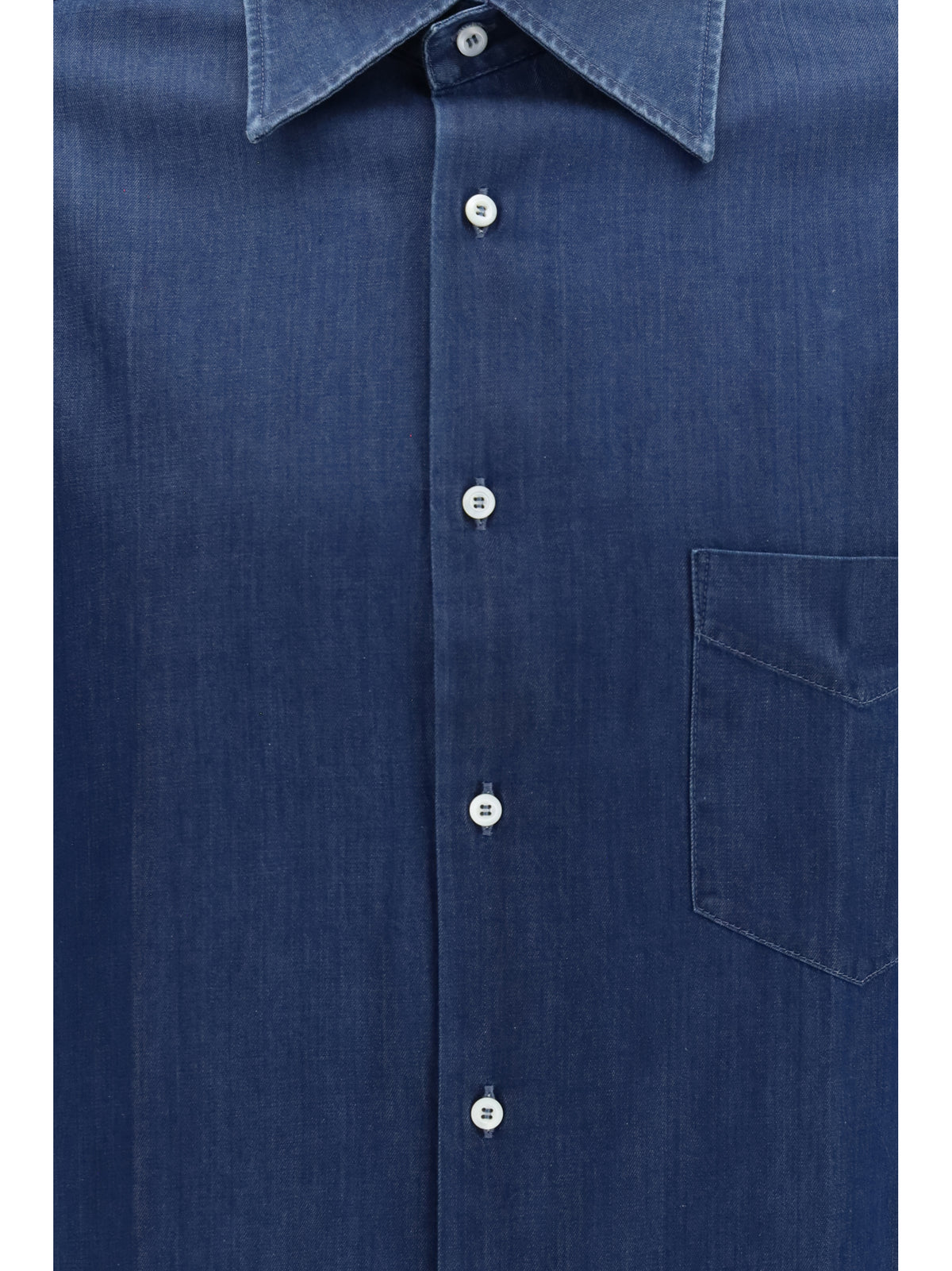 Brunello Cucinelli Men Lightweight Denim Shirt BRUNELLO CUCINELLI