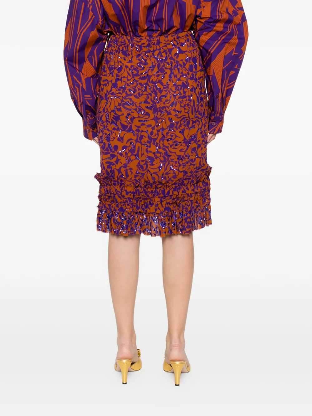 Dries Van Noten Women Skirt 00330-Scotts Emb 3006 W.W. Skirt DRIES VAN NOTEN