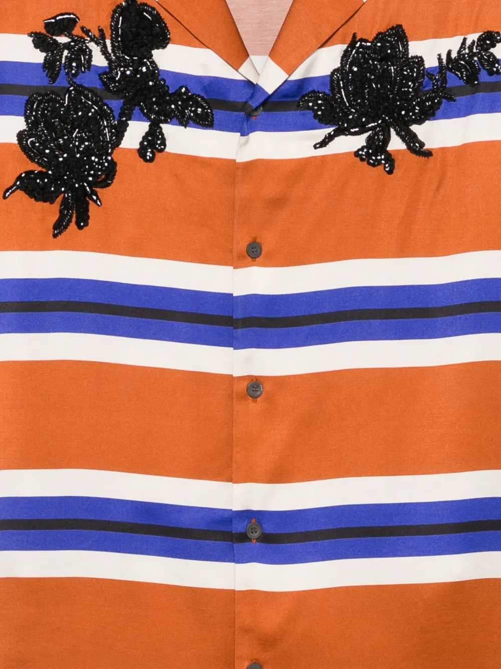 Dries Van Noten Men Striped Shirt Decorated With Beads DRIES VAN NOTEN