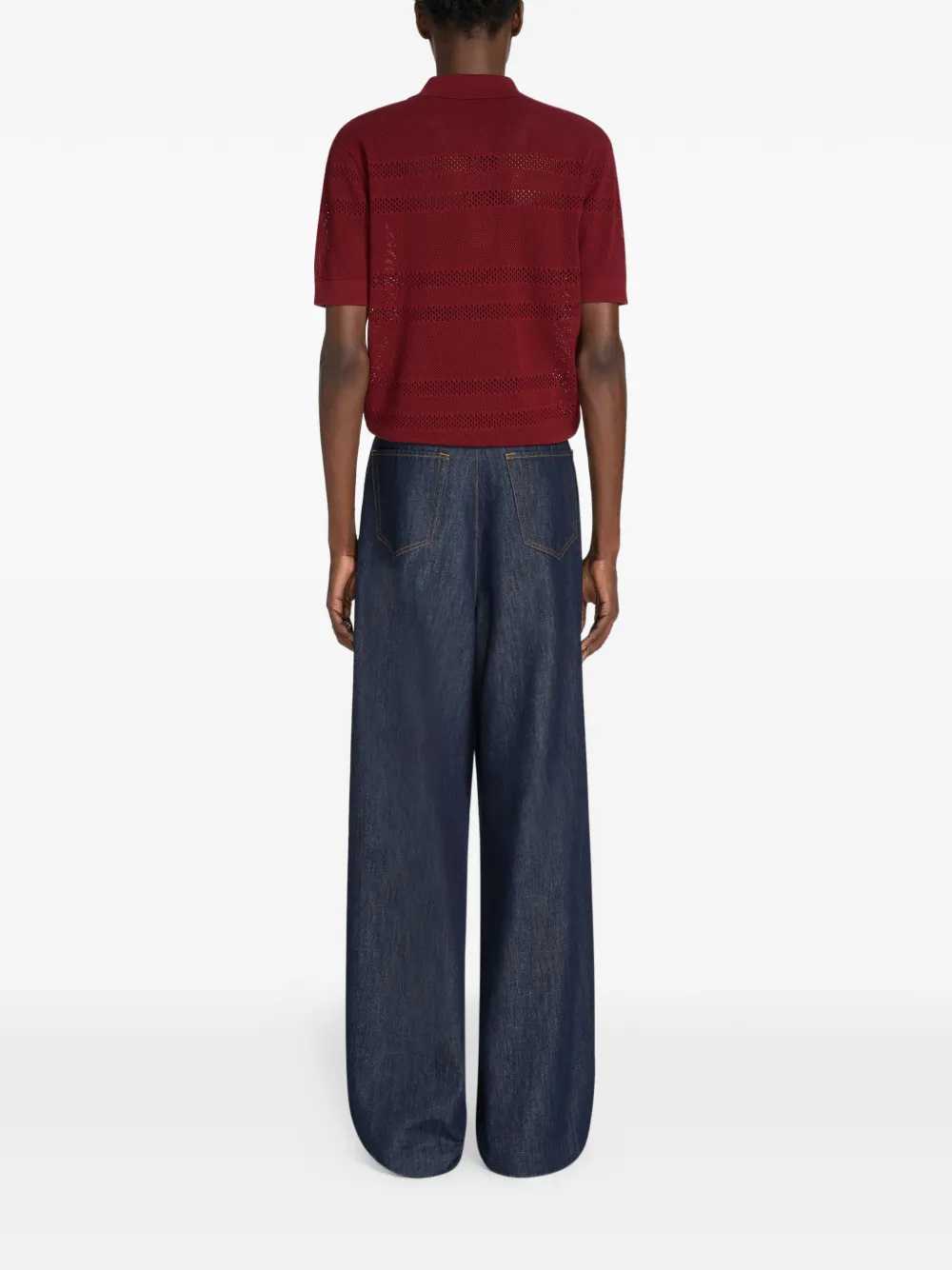 Dries Van Noten Men Wide-Leg Jeans With Belt DRIES VAN NOTEN