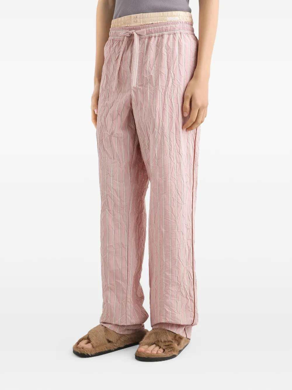 Dolce & Gabbana Men Striped Trousers With A Wrinkled Effect DOLCE & GABBANA