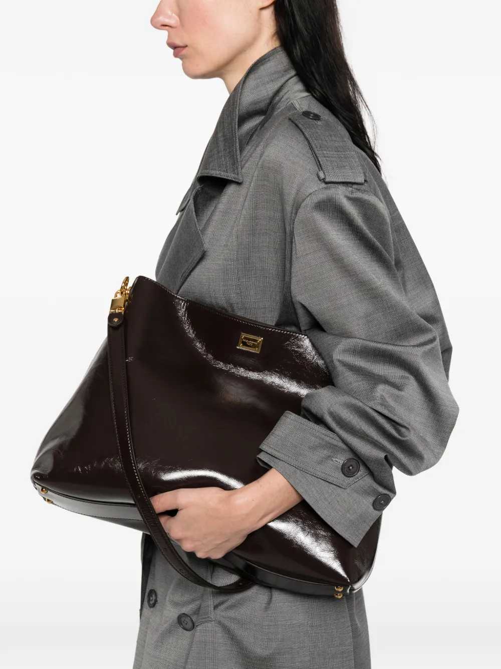 Dolce & Gabbana Women Shoulder Bag With Logo Plaque DOLCE & GABBANA
