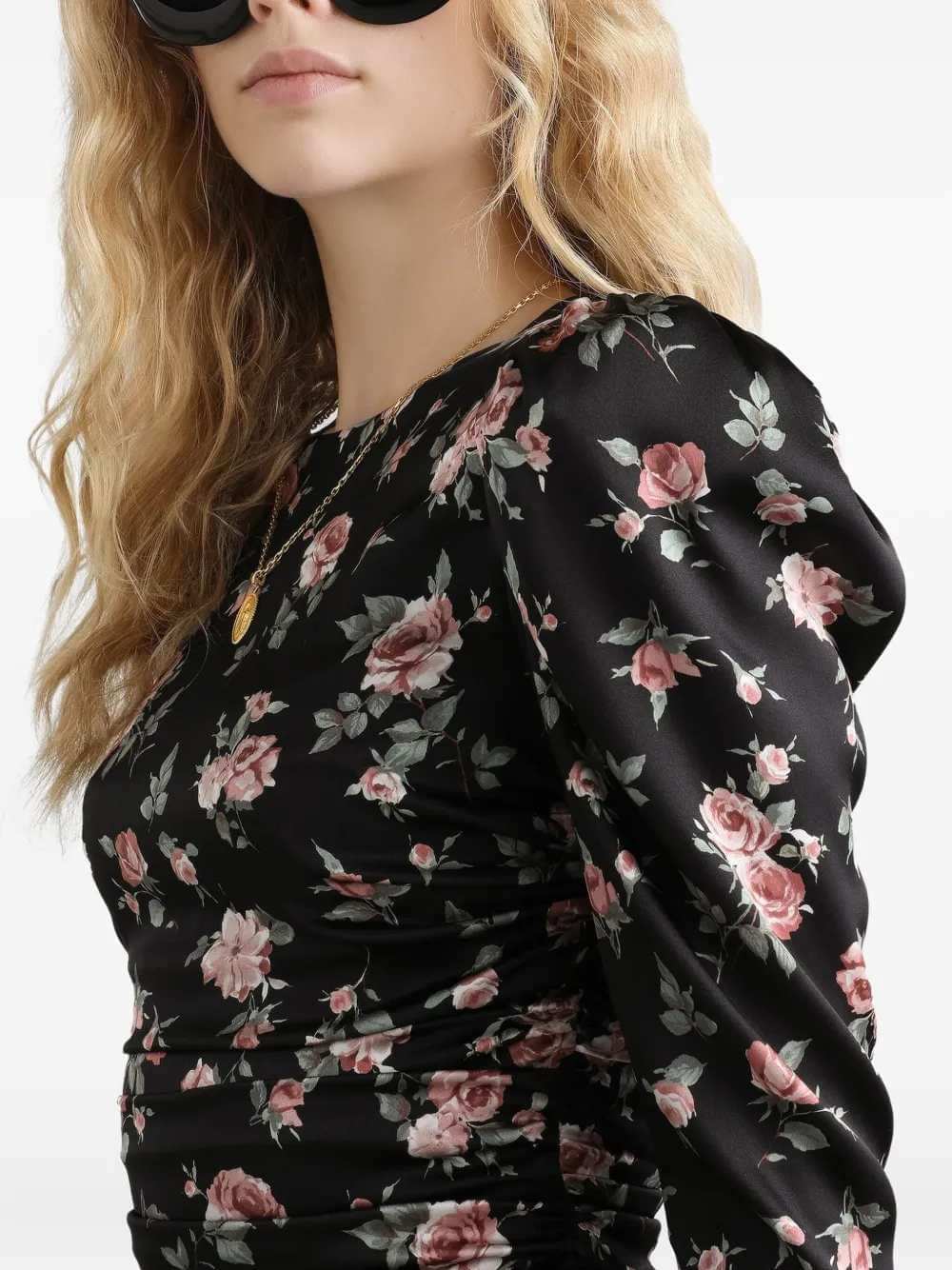 Dolce & Gabbana Women Short Floral Ruffled Dress DOLCE & GABBANA