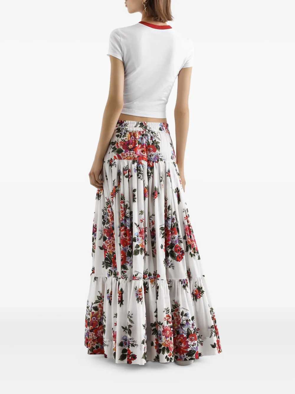 Dolce & Gabbana Women Floral Drawstring Skirt DOLCE & GABBANA