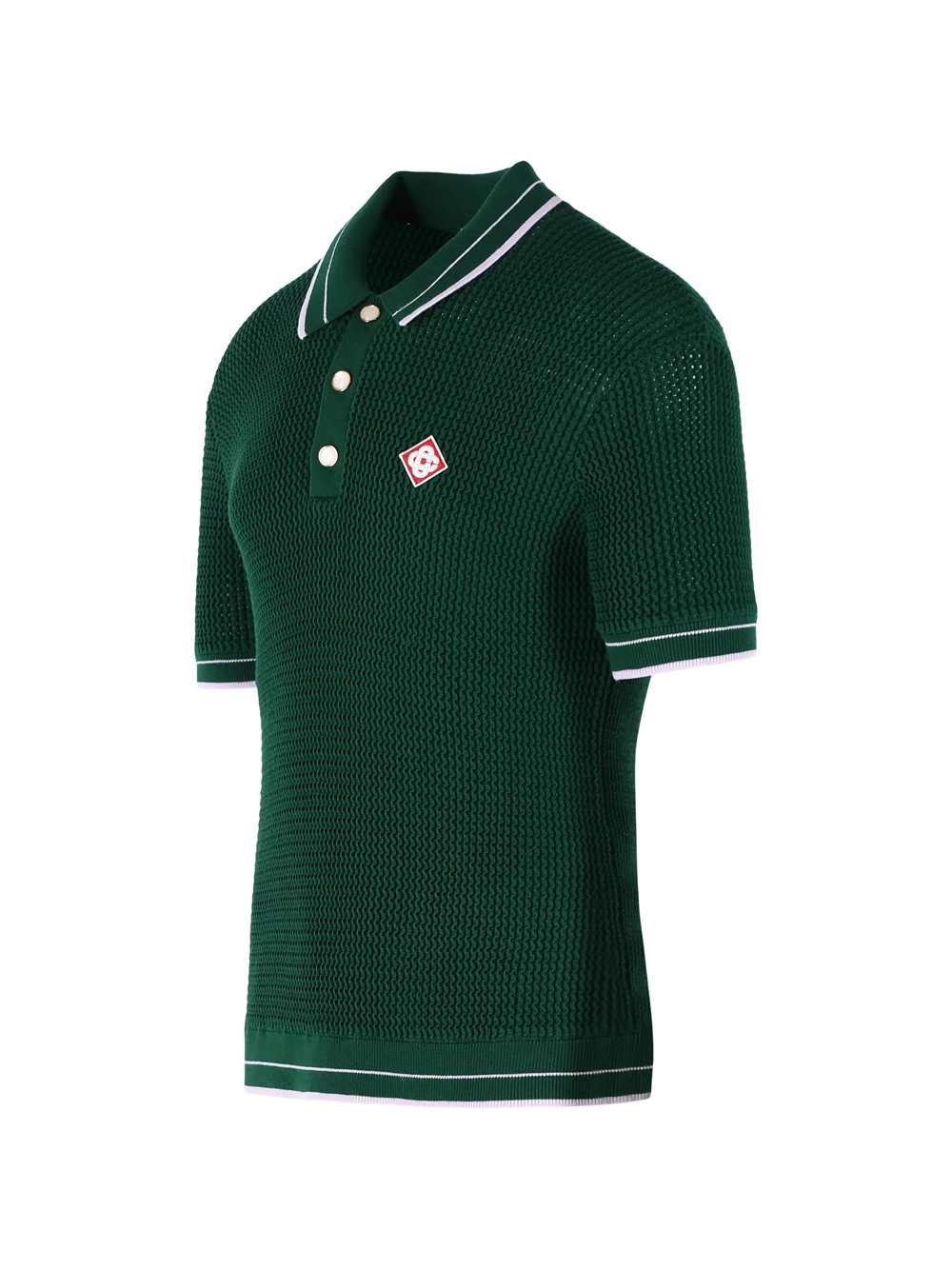 Casablanca Men Polo Shirt With Buttons And Logo Appliqué CASABLANCA