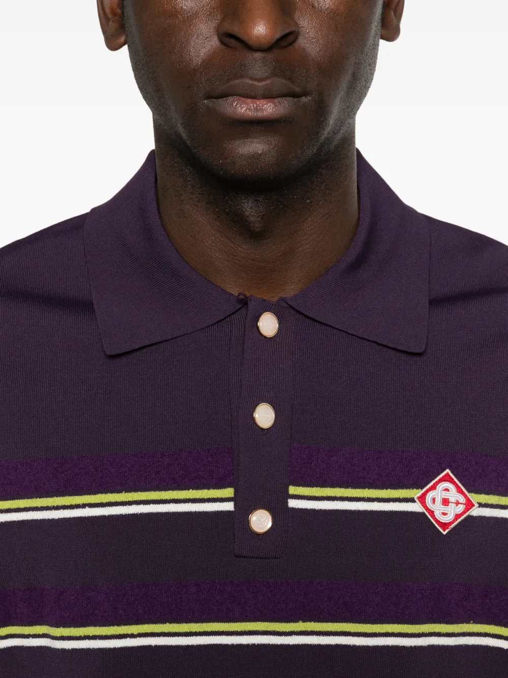 Casablanca Men Striped Polo CASABLANCA