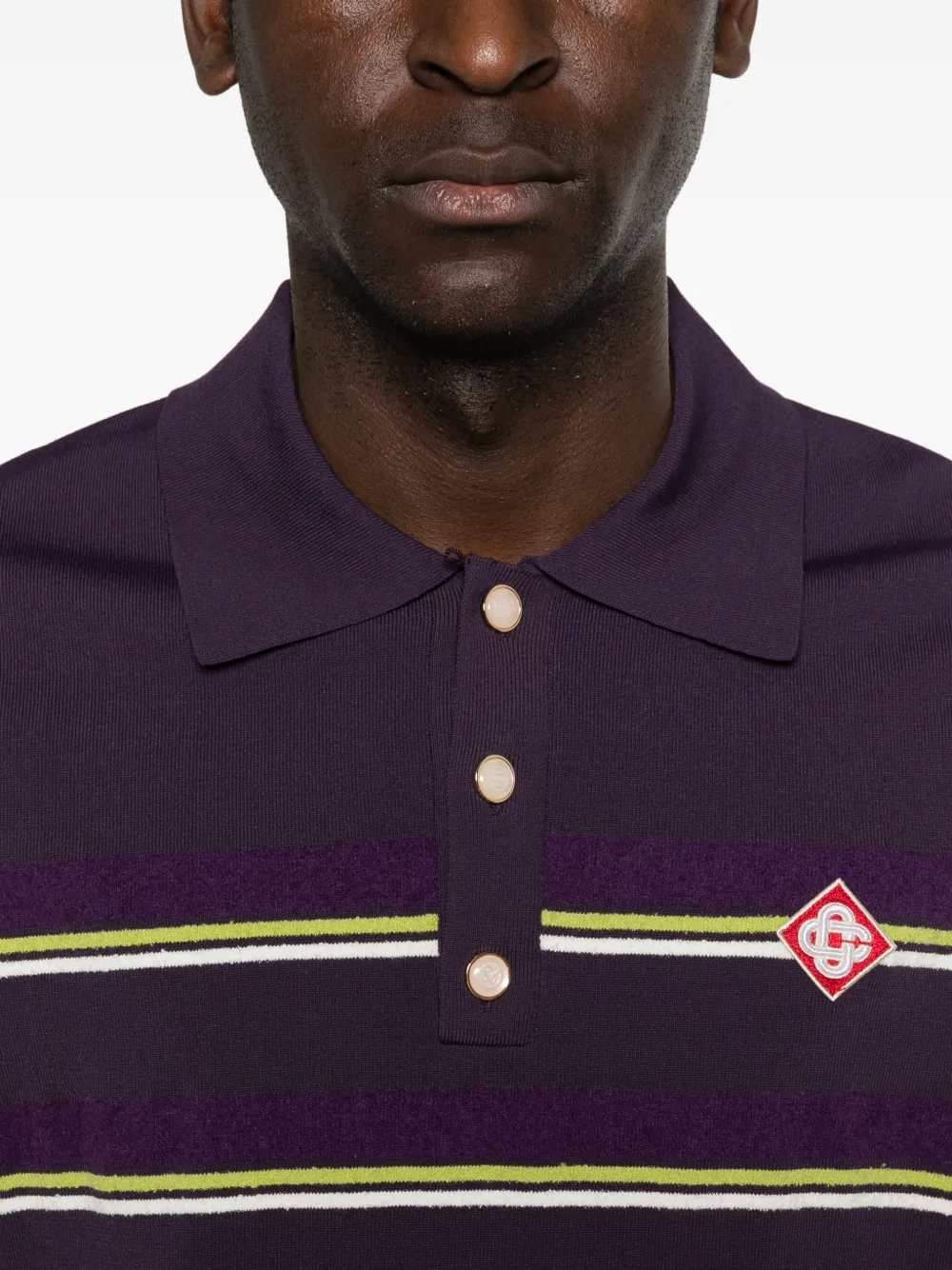Casablanca Men Striped Polo CASABLANCA