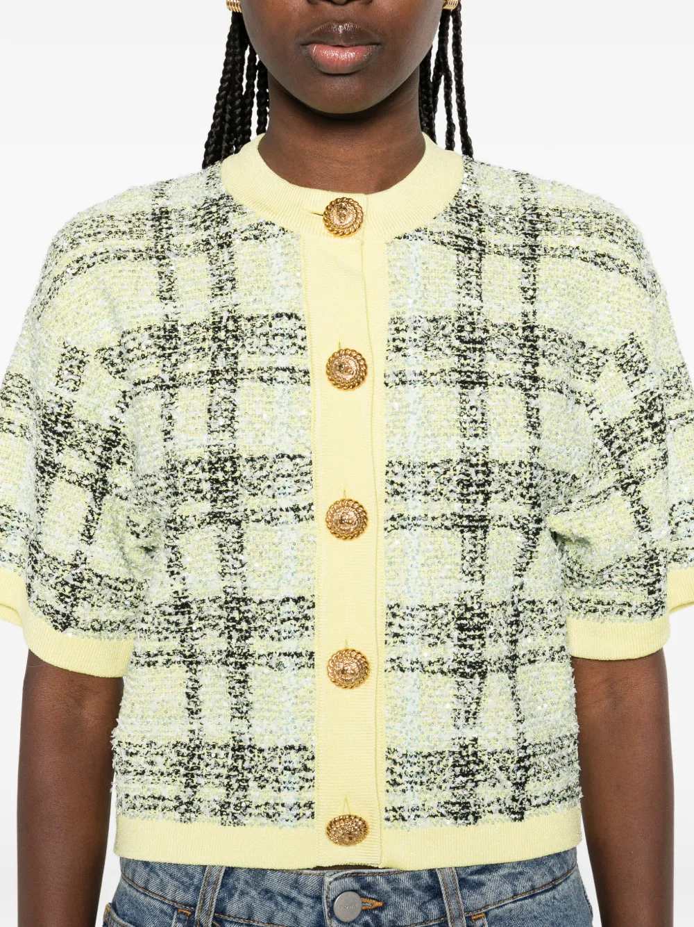 Balmain Women Checked Cardigan BALMAIN