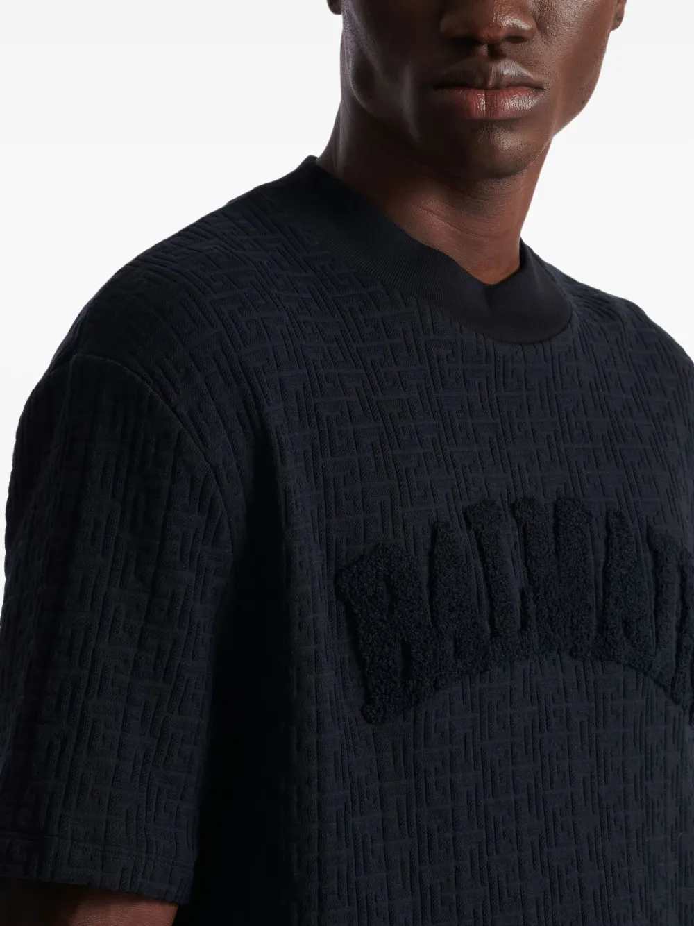 Balmain Men T-Shirt With Pb Monogram BALMAIN