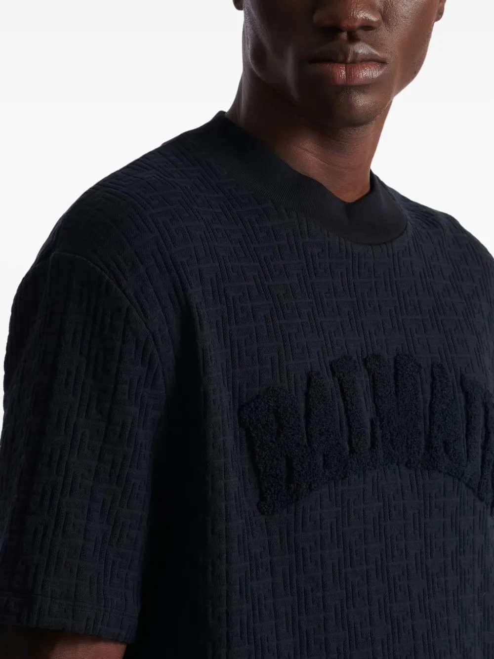 Balmain Men T-Shirt With Pb Monogram BALMAIN