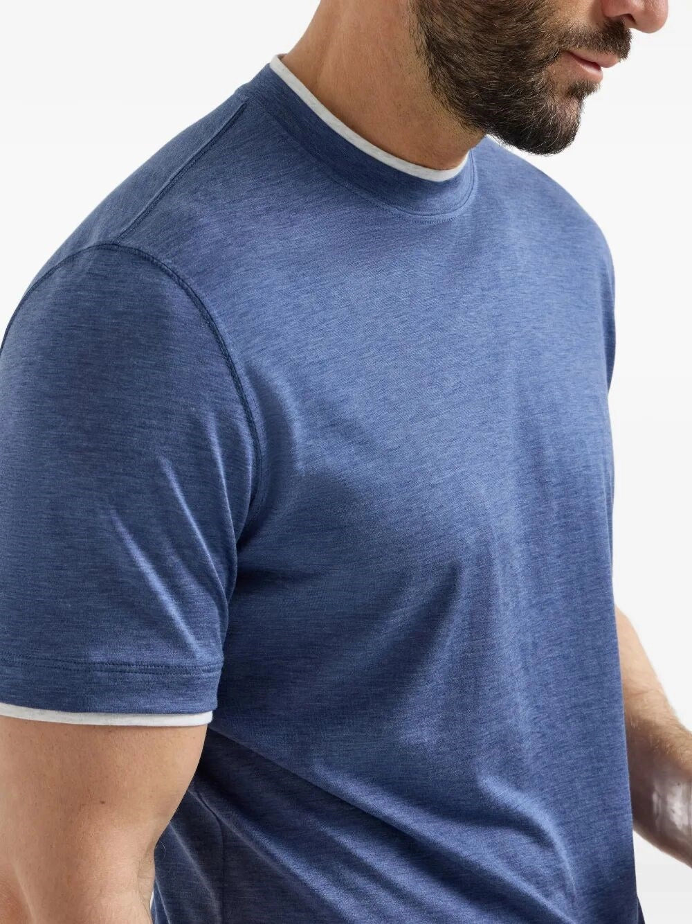 Brunello Cucinelli Men T-Shirt With Faux-Layering BRUNELLO CUCINELLI