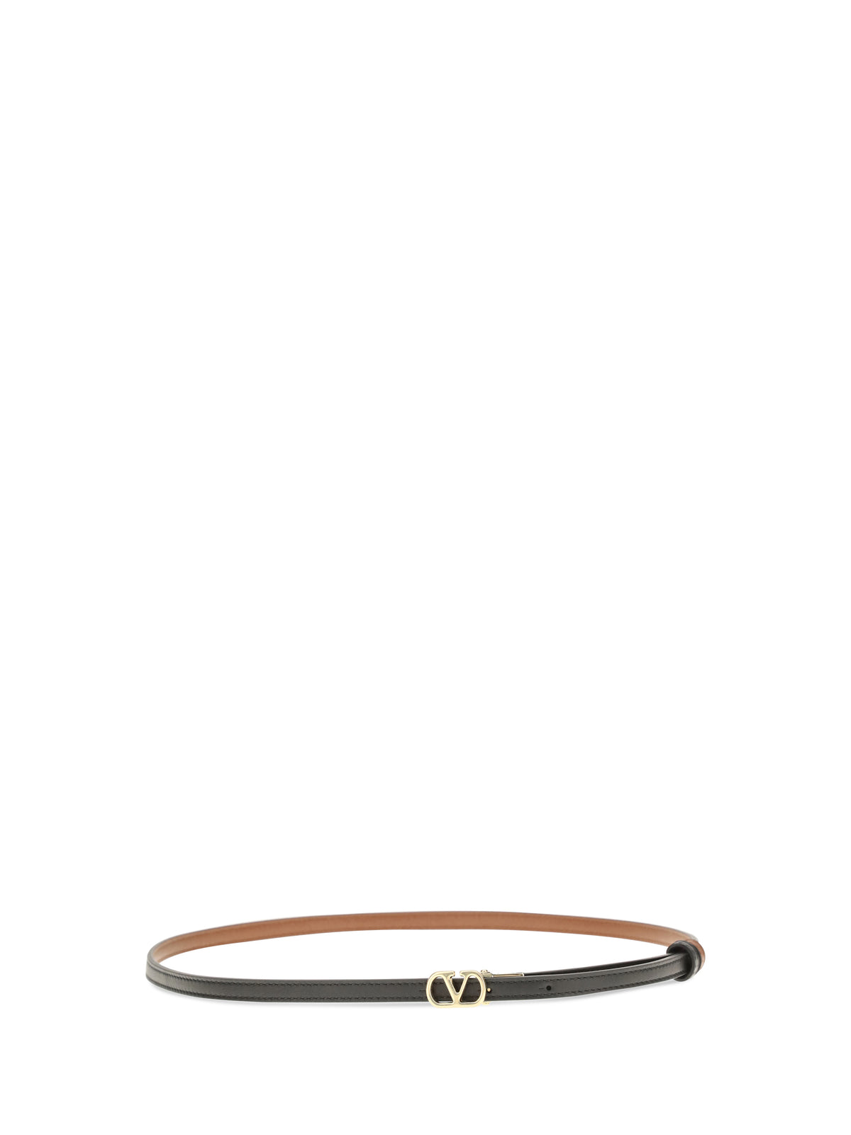 Valentino Garavani Women Reversible Vlogo Signature Glossy Calfskin Belt VALENTINO GARAVANI