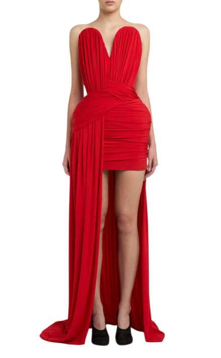 Stella Mccartney Women Asymmetrical Crepe And Jersey Dress STELLA MCCARTNEY