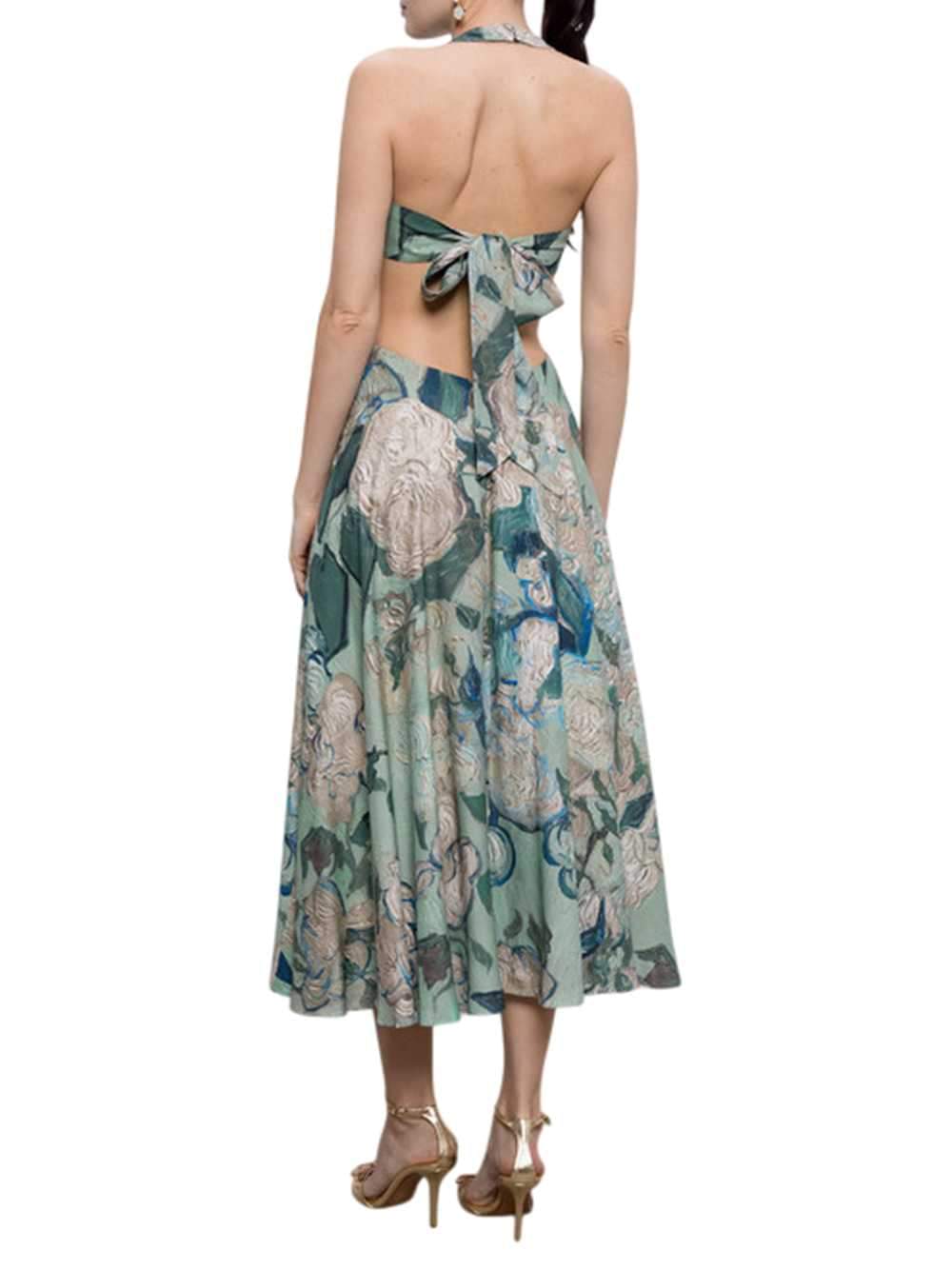 Givenchy Women Givenchy Women Green Printed Dress GIVENCHY