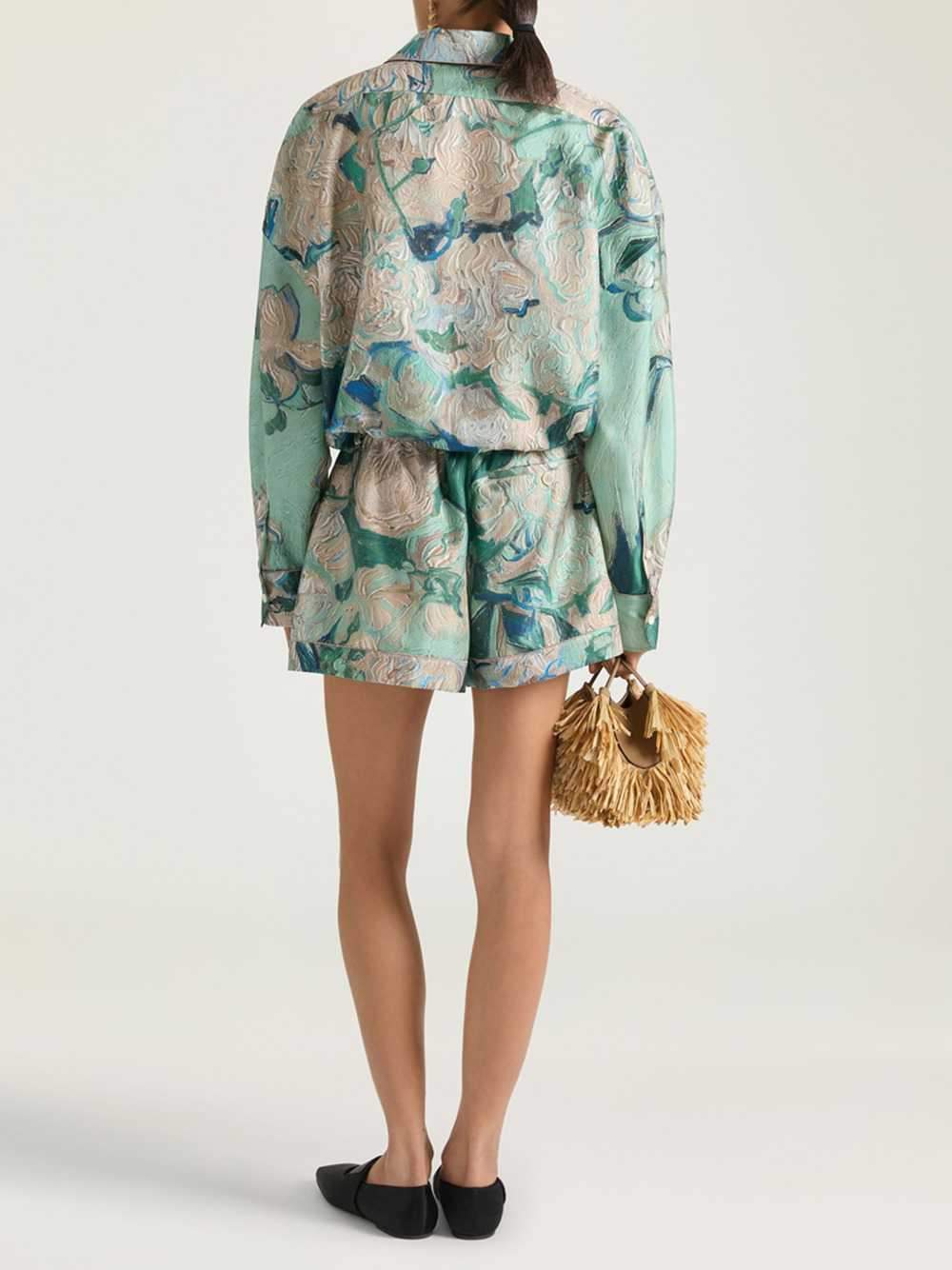 Givenchy Women Silk Shorts With Rose Print GIVENCHY